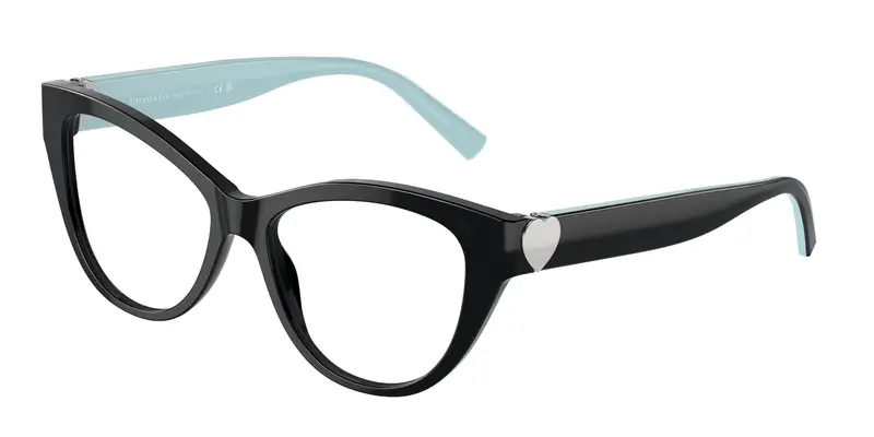 Tiffany Donna TF2251  8406 Montature da vista Acetato Nero Trasparente Cat Eye Normale