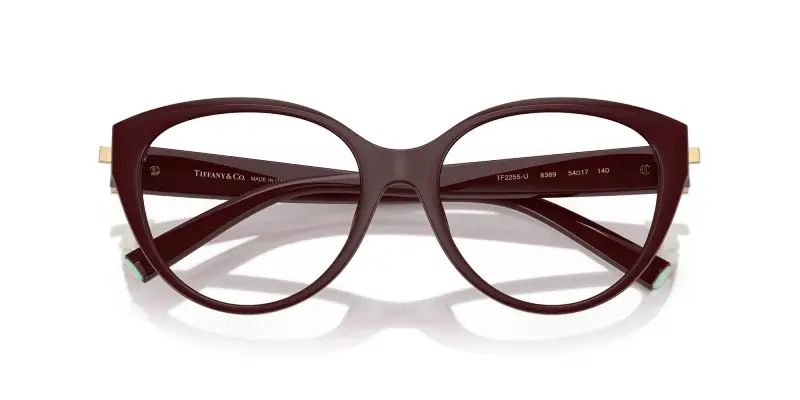 Donna TF2255U 8389 Montature da vista Iniettato Viola Trasparente Cat Eye Normale miniatura 2