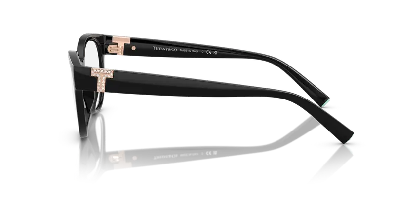 Tiffany Donna TF2258BU 8240 Montature da vista Iniettato Nero Trasparente Cat Eye Normale miniatura 3