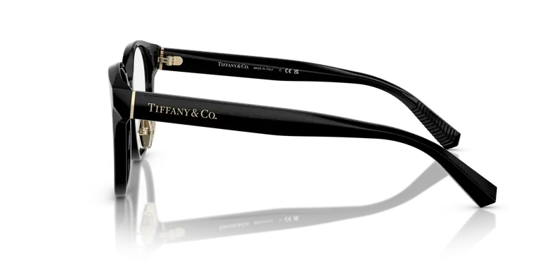 Tiffany Donna TF2264D 8001 Montature da vista Acetato Nero Trasparente Rotonda Normale miniatura 3