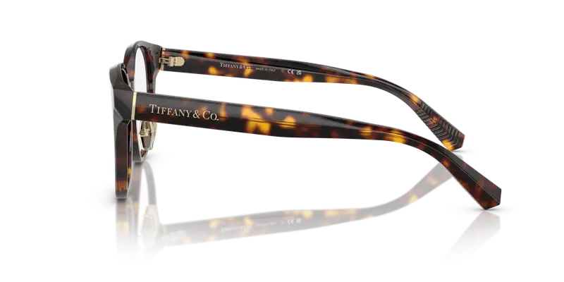 Tiffany Donna TF2264D 8015 Montature da vista Acetato Tartaruga Trasparente Rotonda Normale miniatura 3