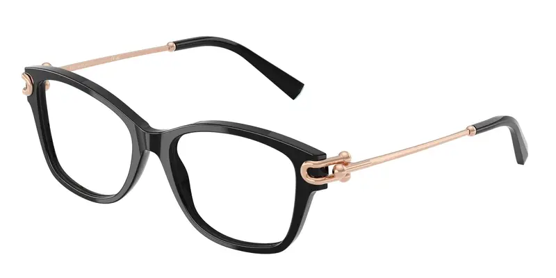 Tiffany Donna TF2266  8001 Montature da vista Acetato Nero Trasparente Farfalla Normale