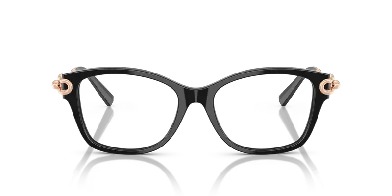 Tiffany Donna TF2266 8001 Montature da vista Acetato Nero Trasparente Farfalla Normale miniatura 2