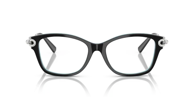 Tiffany Donna TF2266 8055 Montature da vista Acetato Nero Trasparente Farfalla Normale miniatura 2