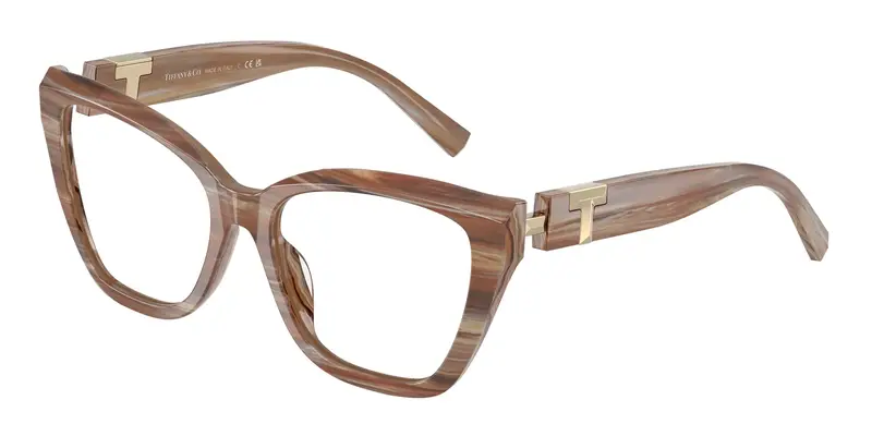 Tiffany Donna TF2271  8435 Montature da vista Acetato Marrone Trasparente Cat Eye Normale