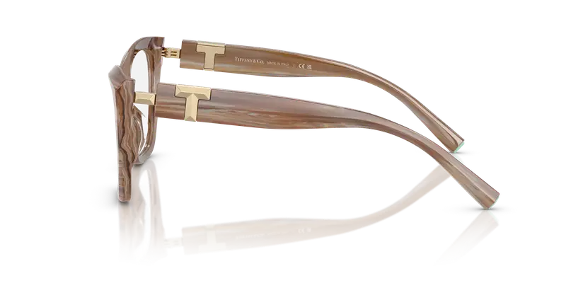 Tiffany Donna TF2271 8435 Montature da vista Acetato Marrone Trasparente Cat Eye Normale miniatura 3