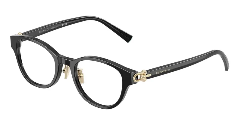Tiffany Donna TF2273D  8001 Montature da vista Acetato Nero Trasparente Rotonda Normale