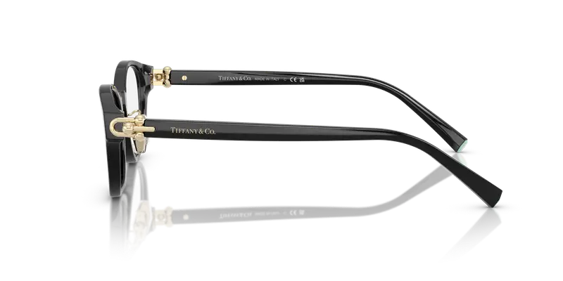 Tiffany Donna TF2273D 8001 Montature da vista Acetato Nero Trasparente Rotonda Normale miniatura 3