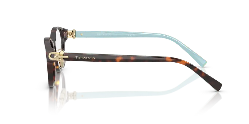 Tiffany Donna TF2273D 8015 Montature da vista Acetato Tartaruga Trasparente Rotonda Normale miniatura 3