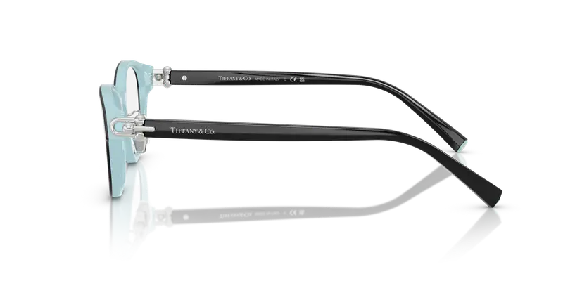 Tiffany Donna TF2273D 8055 Montature da vista Acetato Nero Trasparente Rotonda Normale miniatura 3