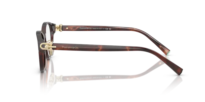 Tiffany Donna TF2273D 8421 Montature da vista Acetato Marrone Trasparente Rotonda Normale miniatura 3