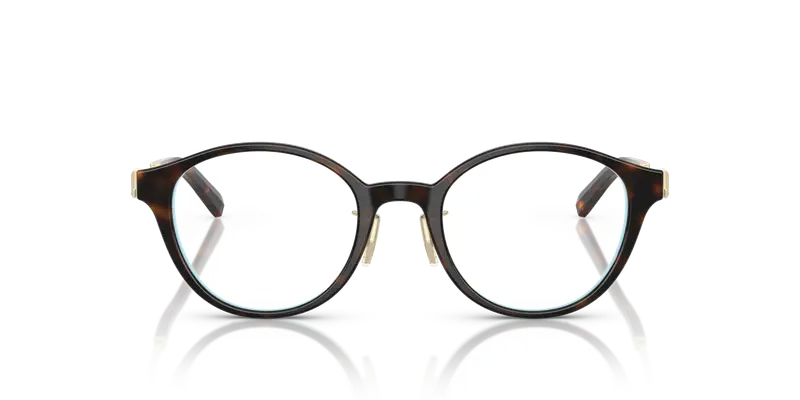 Tiffany Donna TF2275D 8134 Montature da vista Acetato Marrone Trasparente Rotonda Normale miniatura 2