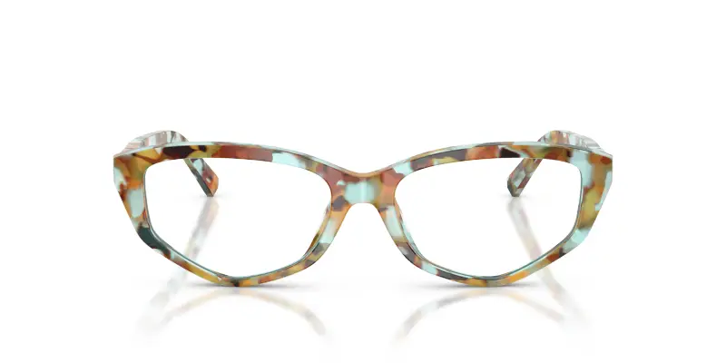 Donna TF2276 8441 Montature da vista Acetato Tartaruga Trasparente Geometrica Normale miniatura 3