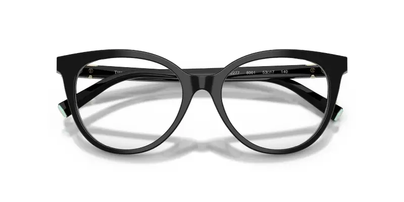 Donna TF2277 8001 Montature da vista Acetato Nero Trasparente Cat Eye Normale miniatura 2