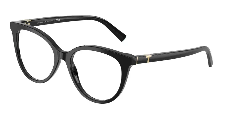 Donna TF2277 8001 Montature da vista Acetato Nero Trasparente Cat Eye Normale