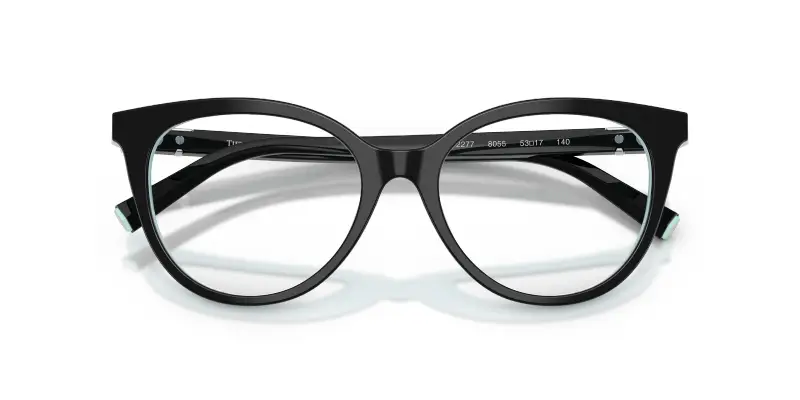 Donna TF2277 8055 Montature da vista Acetato Nero Trasparente Cat Eye Normale miniatura 2