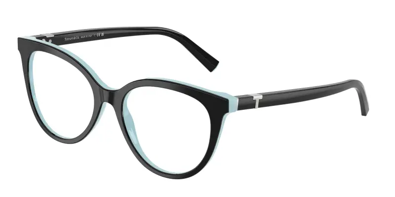 Donna TF2277 8055 Montature da vista Acetato Nero Trasparente Cat Eye Normale