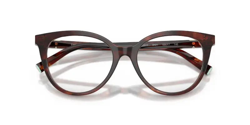 Donna TF2277 8421 Montature da vista Acetato Marrone Trasparente Cat Eye Normale miniatura 2