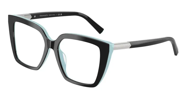 Donna TF2278 8055 Montature da vista Acetato Nero Trasparente Squadrata Normale