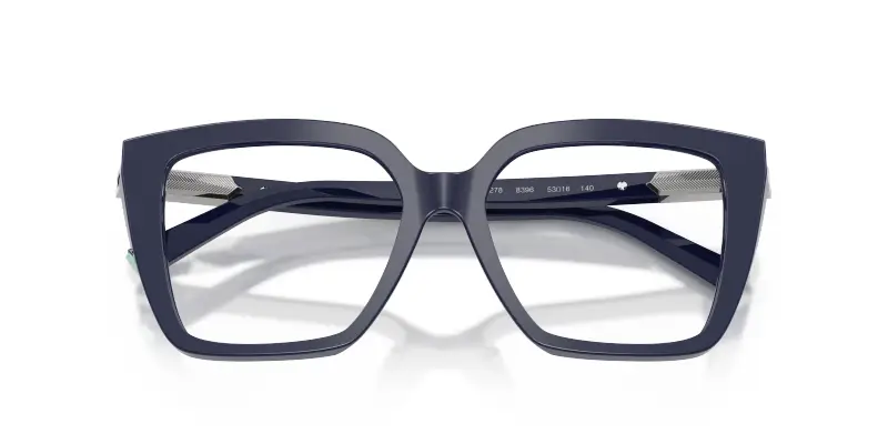 Donna TF2278 8396 Montature da vista Acetato Blu Trasparente Squadrata Normale miniatura 2