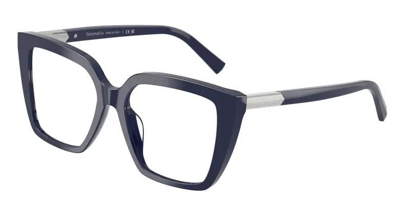 Donna TF2278 8396 Montature da vista Acetato Blu Trasparente Squadrata Normale