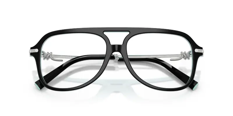 Donna TF2283 8055 Montature da vista Acetato Nero Trasparente Pilot Normale miniatura 2