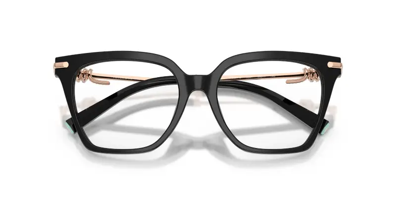 Donna TF2284B 8001 Montature da vista Acetato Nero Trasparente Squadrata Normale miniatura 2