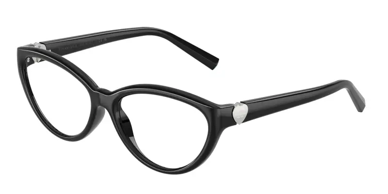 Donna Tiffany TF2287U 8001 Montature da vista Iniettato Nero Trasparente Cat Eye Normale