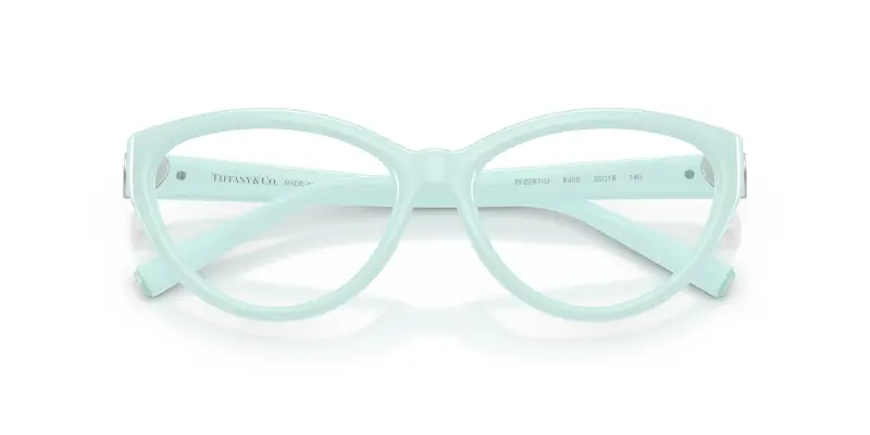 Donna Tiffany TF2287U 8450 Montature da vista Iniettato Blu Trasparente Cat Eye Normale miniatura 2