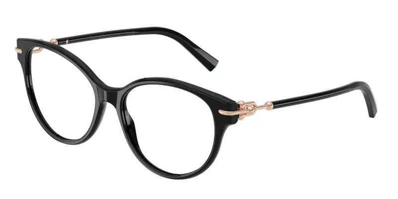 Donna Tiffany TF2289 8001 Montature da vista Acetato Nero Trasparente Cat Eye Normale