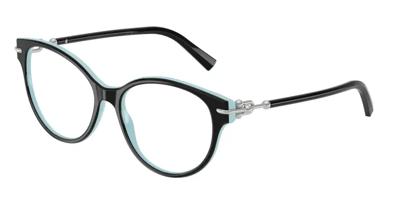 Donna Tiffany TF2289 8055 Montature da vista Acetato Nero Trasparente Cat Eye Normale