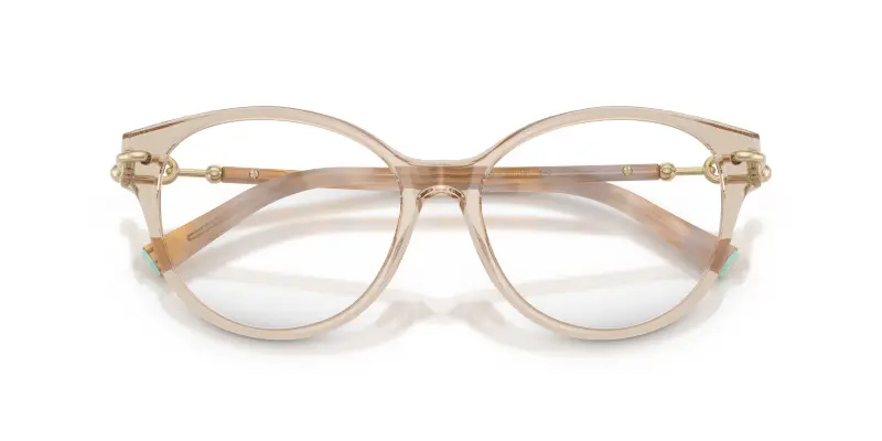 Donna Tiffany TF2289 8445 Montature da vista Acetato Marrone Trasparente Cat Eye Normale miniatura 2