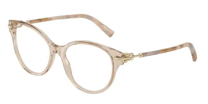 Donna Tiffany TF2289 8445 Montature da vista Acetato Marrone Trasparente Cat Eye Normale