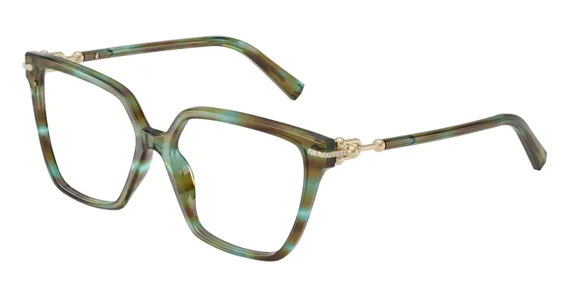 Donna Tiffany TF2290BU 8124 Montature da vista Acetato Blu Trasparente Squadrata Normale