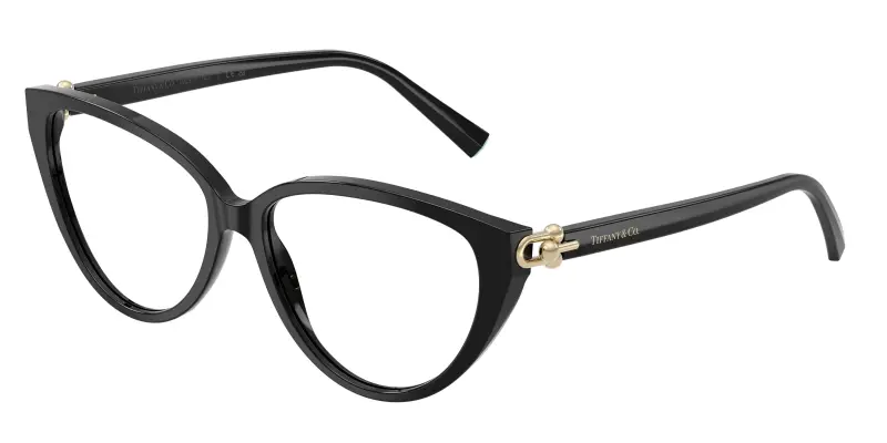 Donna Tiffany TF2292 8001 Montature da vista Acetato Nero Trasparente Cat Eye Normale