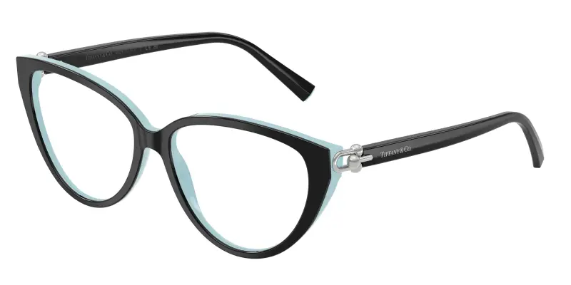 Donna Tiffany TF2292 8055 Montature da vista Acetato Nero Trasparente Cat Eye Normale