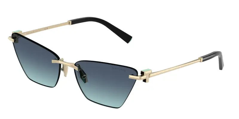 Donna Tiffany TF3120 60219S Occhiali da sole Metallo Oro Blu Farfalla Normale Sfumato