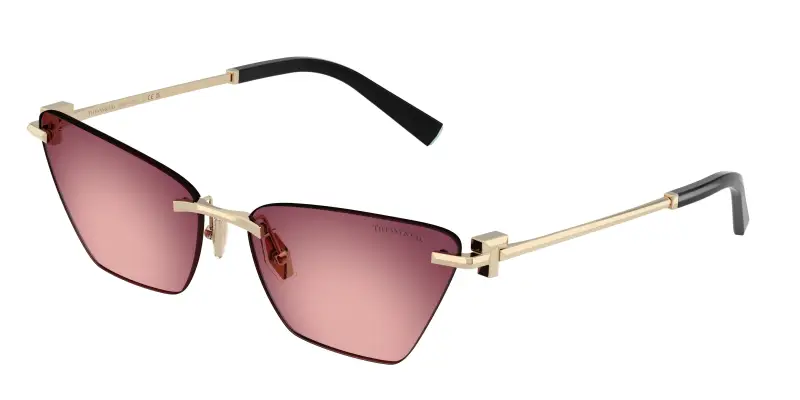 Donna Tiffany TF3120 62428H Occhiali da sole Metallo Oro Rosa Farfalla Normale Sfumato