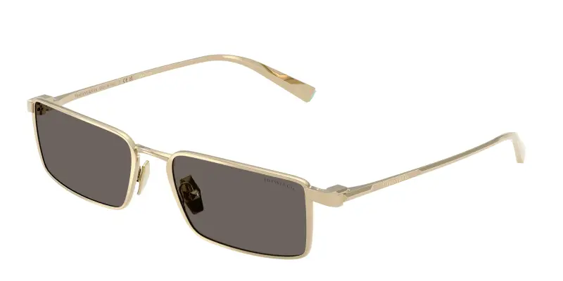 Donna Tiffany TF3121KB 6220B1 Occhiali da sole Metallo Oro Grigio Squadrata Normale