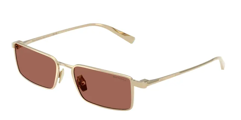 Donna Tiffany TF3121KB 6244H2 Occhiali da sole Metallo Oro Marrone Squadrata Normale