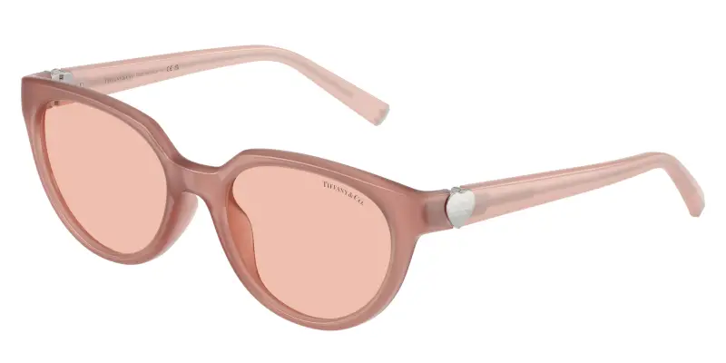 Donna Tiffany TF4256D 844884 Occhiali da sole Iniettato Rosa Rosa Cat Eye Normale
