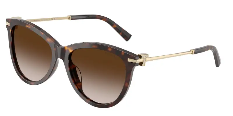 Donna Tiffany TF4258BU 80153B Occhiali da sole Acetato Tartaruga Marrone Pantos Normale Sfumato