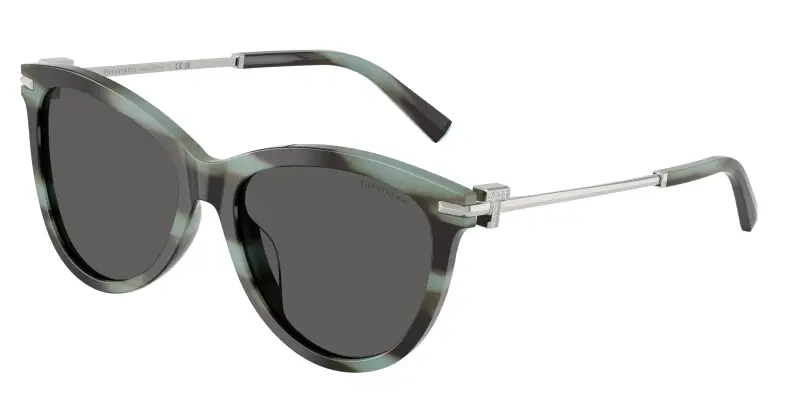 Donna Tiffany TF4258BU 8443S4 Occhiali da sole Acetato Tartaruga Grigio Pantos Normale