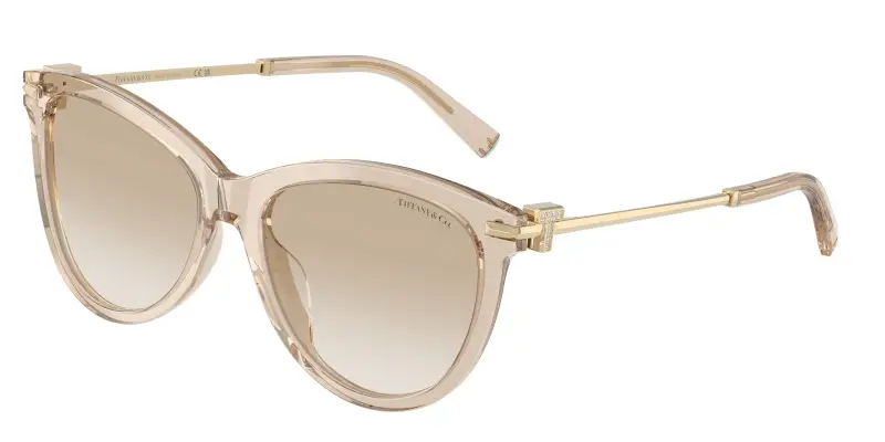 Donna Tiffany TF4258BU 844511 Occhiali da sole Acetato Marrone Grigio Pantos Normale Sfumato