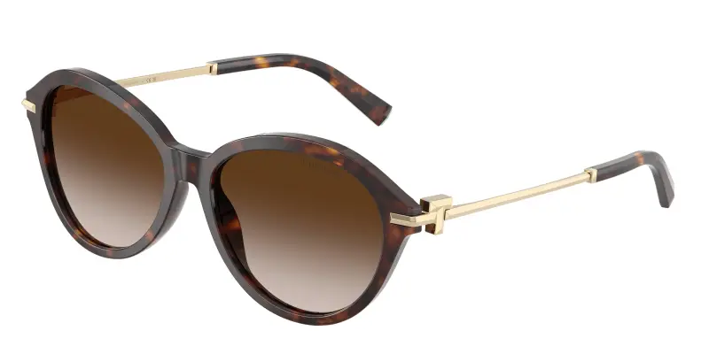 Donna Tiffany TF4259 80153B Occhiali da sole Acetato Tartaruga Marrone Rotonda Normale Sfumato