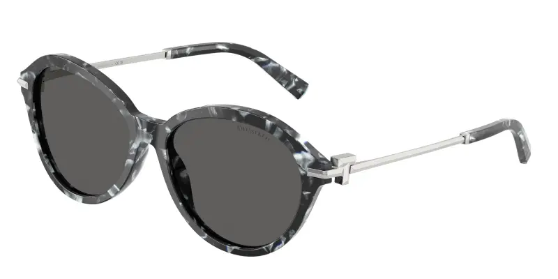 Donna Tiffany TF4259 8428S4 Occhiali da sole Acetato Tartaruga Grigio Rotonda Normale