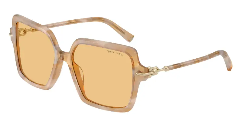 Donna Tiffany TF4260U 8451/7 Occhiali da sole Acetato Tartaruga Arancione Squadrata Normale