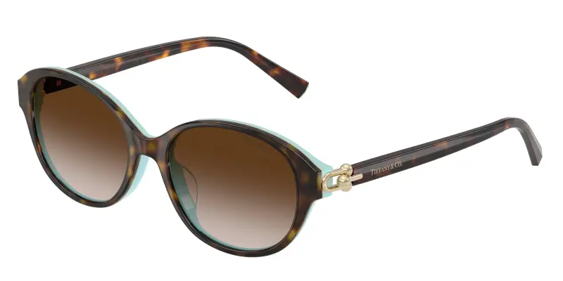 Donna Tiffany TF4263D 81343B Occhiali da sole Acetato Marrone Marrone Rotonda Normale Sfumato