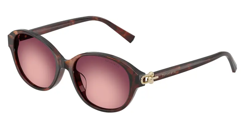 Donna Tiffany TF4263D 84218H Occhiali da sole Acetato Marrone Viola Rotonda Normale
