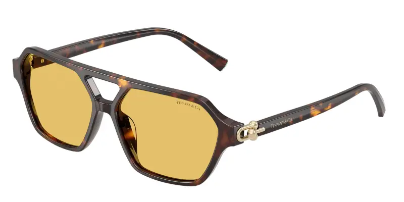 Donna Tiffany TF4264U 801585 Occhiali da sole Acetato Tartaruga Giallo Squadrata Normale
